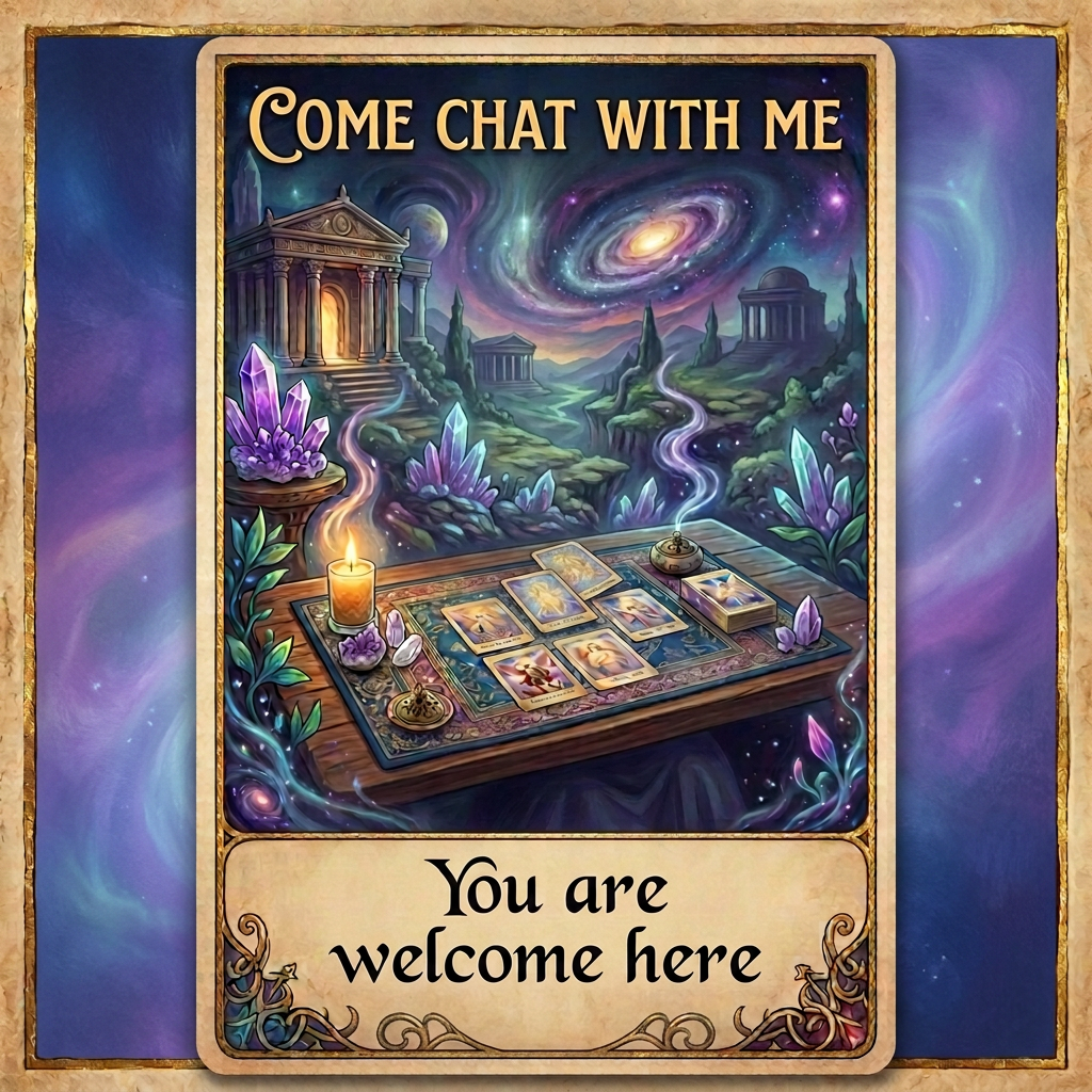 The Seeker’s Journey: Invitation to a Life-Chat. Let us explore the cards of your destiny. Unveil the paths of your life. Discover your truth. Come, chat about your journey. When the stars align: Date: [Custom] Time: [Custom]. R.S.V.P.